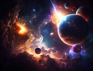 planets in space - desktop wallpaper