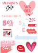 © pixypixy - Valentine’s Sale symbols, Vector set.