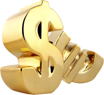 Golden Dollar Symbol Golden sign American Union Currency