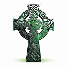 Celtic Cross Logo, Image, Emblem, Irish, Generative AI