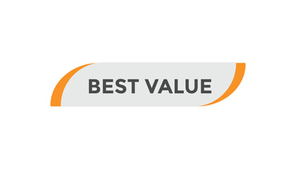 Wall Mural - Best value button web banner templates. Vector Illustration
