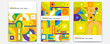 © eriksvoboda - Set of covers vector template. Pattern in eco-friendly style. Basic geometric shapes. Poster design