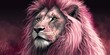 pink lion illustration