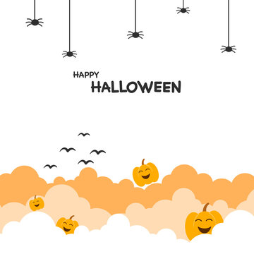 Happy Halloween day on transparent background.