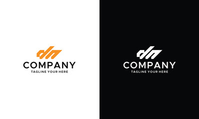 Aufkleber - abstract letter dm logo. this logo icon incorporate with abstract shape in the creative way. on a bl