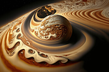 the Jupiter's surface. This image's components were provided by NASA. superior photograph. Generative AI