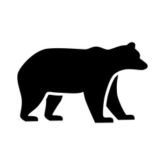 Poster - black bear vector logo