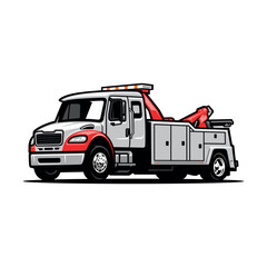 Sticker - Towing and service truck illustration logo vector