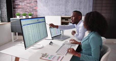 Poster - Analyst Employee Working On Spreadsheet