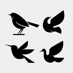 Wall Mural - Bird silhouette logo design