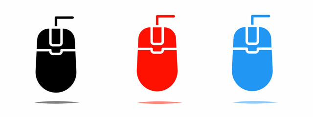 Leinwandbilder - Computer mouse icon illustration with shadow.stock vector.