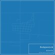 © Rezona - Blueprint Canadian city map of Sedgewick, Alberta.