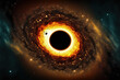 Space background with a black hole NASA provided some of the image's components. Generative AI