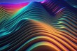 A wave-formed background with shifting hues, generative ai composite