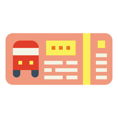 ticket flat icon style