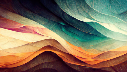 Wall Mural - Most Organic abstract gradient wallpaper background header illustration. Generative Ai