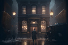 The City Of The Victorian Era, Created By A Neural Network, Generative AI Technology