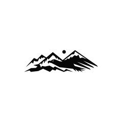 Wall Mural - Mountain combination with eagle. Logo design.