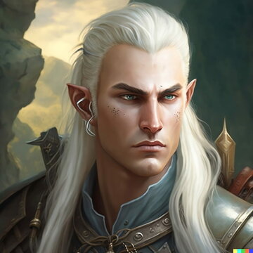 role-play fantasy character: male elf warrior