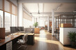 Office space interior, 3d render