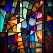 stained glass shapes Generative AI