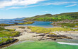 Derrynane Bay beach west of Caherdaniel on the Ring of Kerry, Iveragh peninsula, Ireland. Looking west. Home of Daniel O’Connell