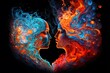 cosmic lovers created using Generative AI Technology