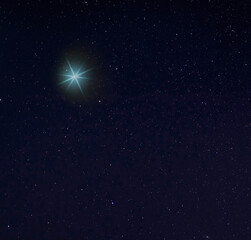 Wall Mural - Christmas star rising late on Christmas Eve