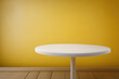 © wernerimages - empty white table top with background of yellow wall