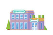 © Lemonstocks - Vector local vet clinic building flat design illustration