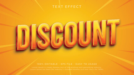 Wall Mural - Discount 3d editable text effect