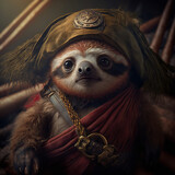 baby pirat sloth Generative AI