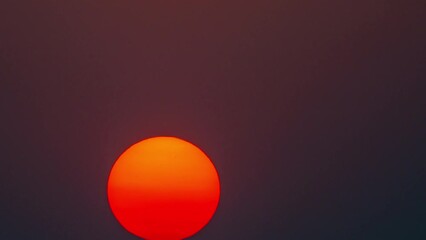 Wall Mural - Closeup the sun Super telephoto lens Sunrise Time lapse video High quality 4K Apple ProRes 422HQ