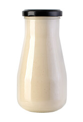 Wall Mural - White barbecue sauce in glass jar