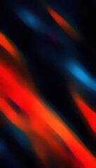 Wall Mural - Light flare blur background. Bokeh glow. Defocused red blue color flecks leak motion effect on dark black art abstract illustration.