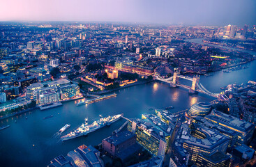 Sticker - Tower bridge at River Thames view at sunset. London, UK