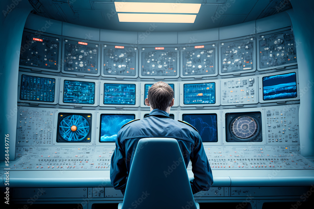 Electrical Station Central Control Panel Of Nuclear Power Plant