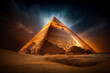 long exposure of The Great Pyramid of Giza Egypt, generative ai