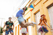 © kleberpicui - Brazilian Carnival. Group of friends celebrating carnival party