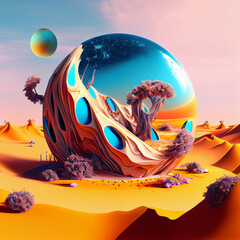 Fototapete - beautiful abstract surrealism background