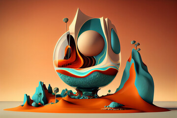 Poster - beautiful abstract surrealism background