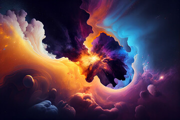 Aufkleber - Beautiful abstract milky way background