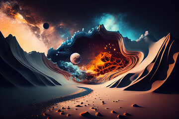 Aufkleber - Beautiful abstract milky way background