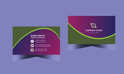 Wall Mural - Simple and minimal business card design.Corporate business card design.