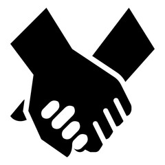 Poster - hand in hand solid icon