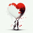 Valentinstag-Karte - Liebe, Valentin, Herz - Generative AI