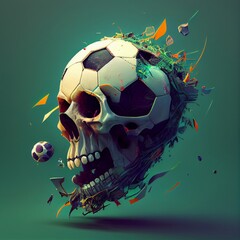 A fanatical soccer fan. Generative AI.