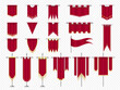 Royal flags. Medieval banners and trophy luxury fantasy empty flags recent vector templates
