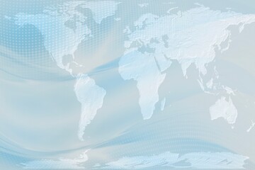 Poster - Blue gradient abstract background effect halftone graphic blur with World map , used for background wallpaper business and display your product.