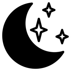 Wall Mural - moon star glyph icon